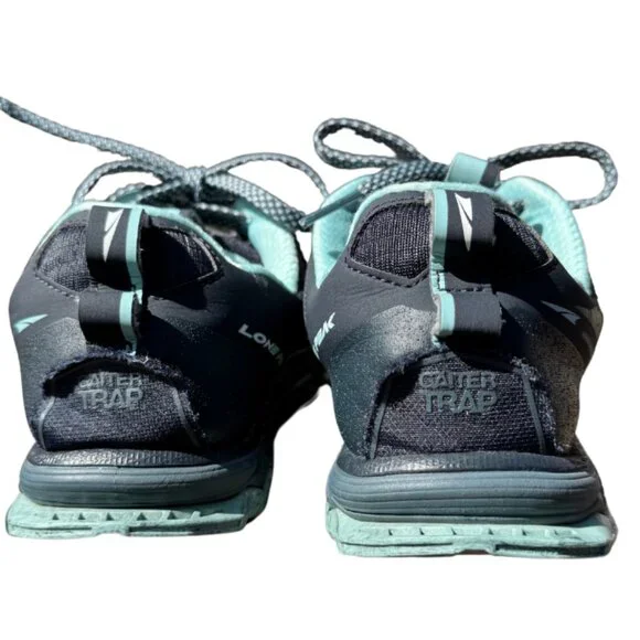 Altra Lone Peak 4.5 Women's Gray Teal Trail Hike Running Shoes Size 10 - Picture 7 of 15